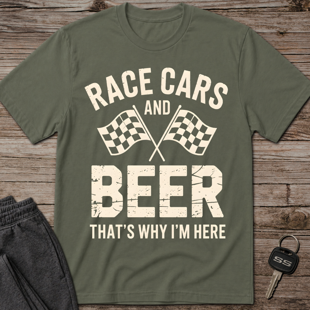 Race Cars And Beer T-Shirt