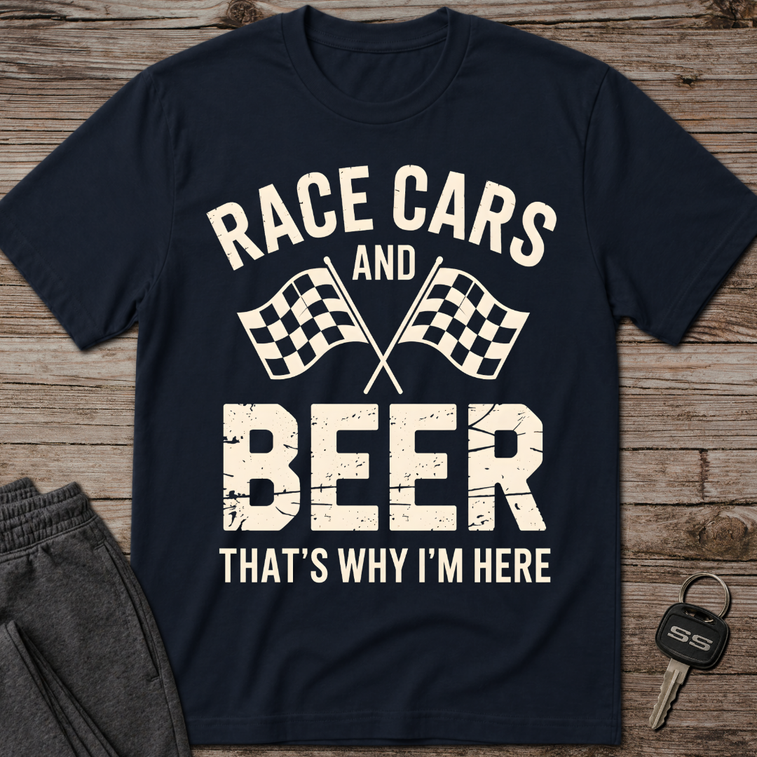 Race Cars And Beer T-Shirt